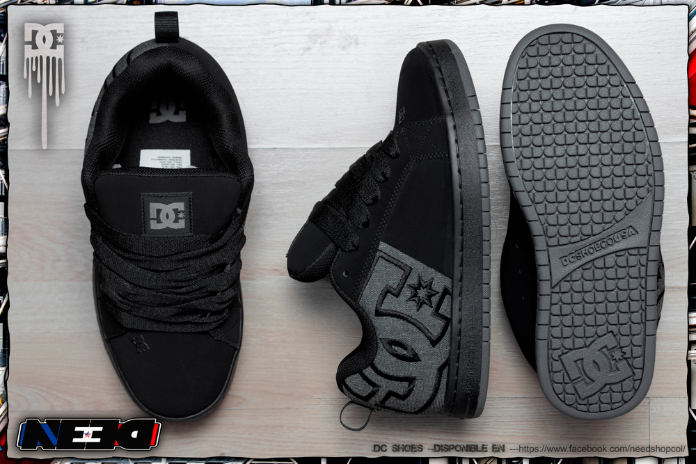 Dc shoes court graffik black grey