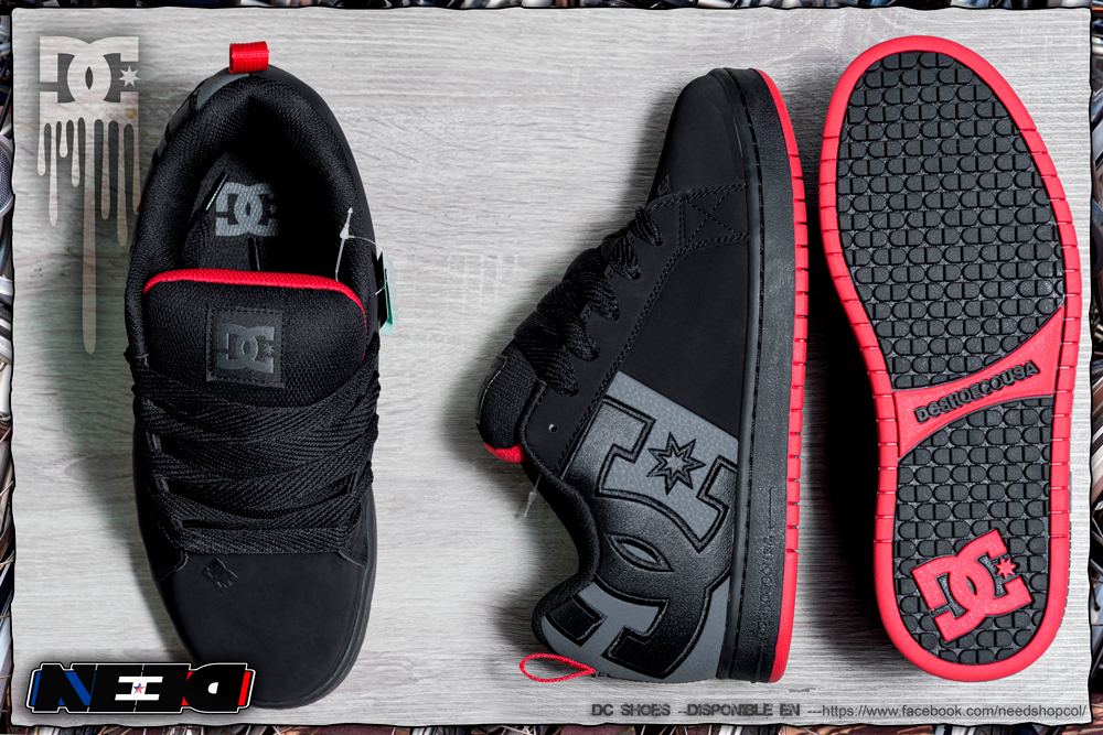 Dc shoes court graffik black red