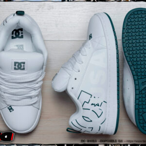 Dc shoes court graffik white green