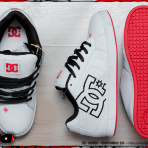 Dc shoes net white red