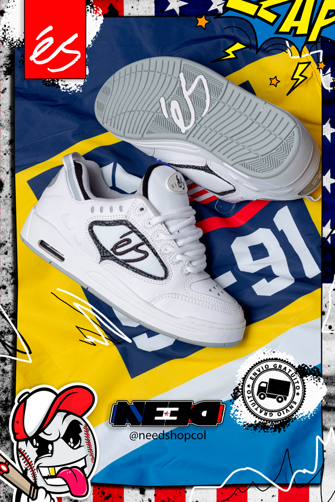 Es skateboarding creager white grey - Imagen 2