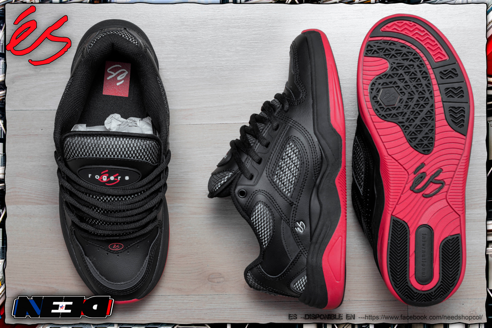Es skateboarding tj black red