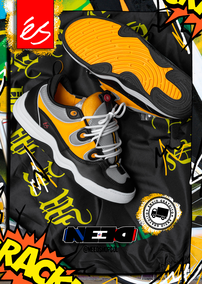 Es skateboarding two nine 8 black yellow - Imagen 2